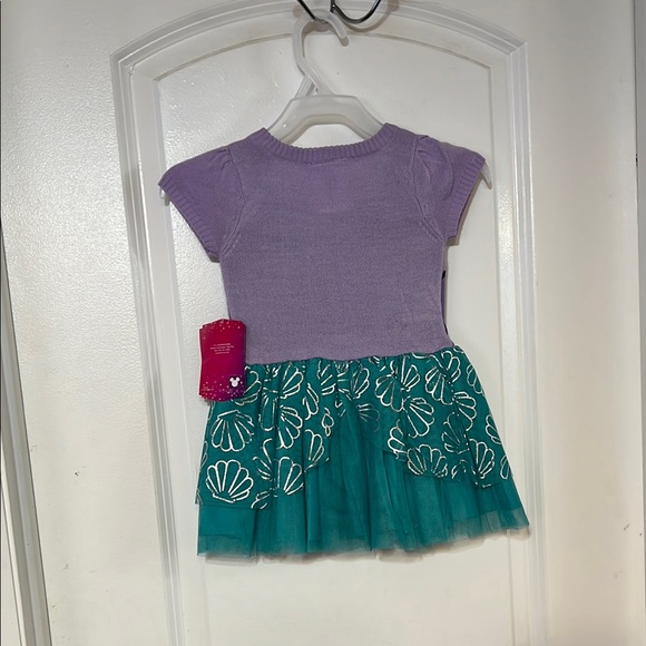 Disney Princess Toddler Girl Ariel Cosplay Sweater Dress, Sizes 12M- 2T - Picture 6 of 13